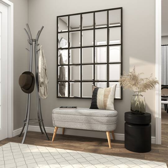 18" Black Metal Drum Accent Table